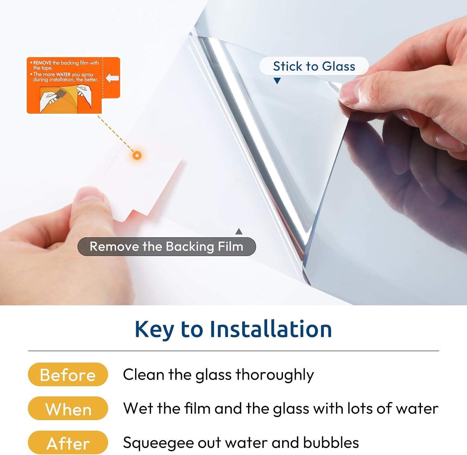 Detalle de rabbitgoo Window Privacy Film 17.5" x 78.7