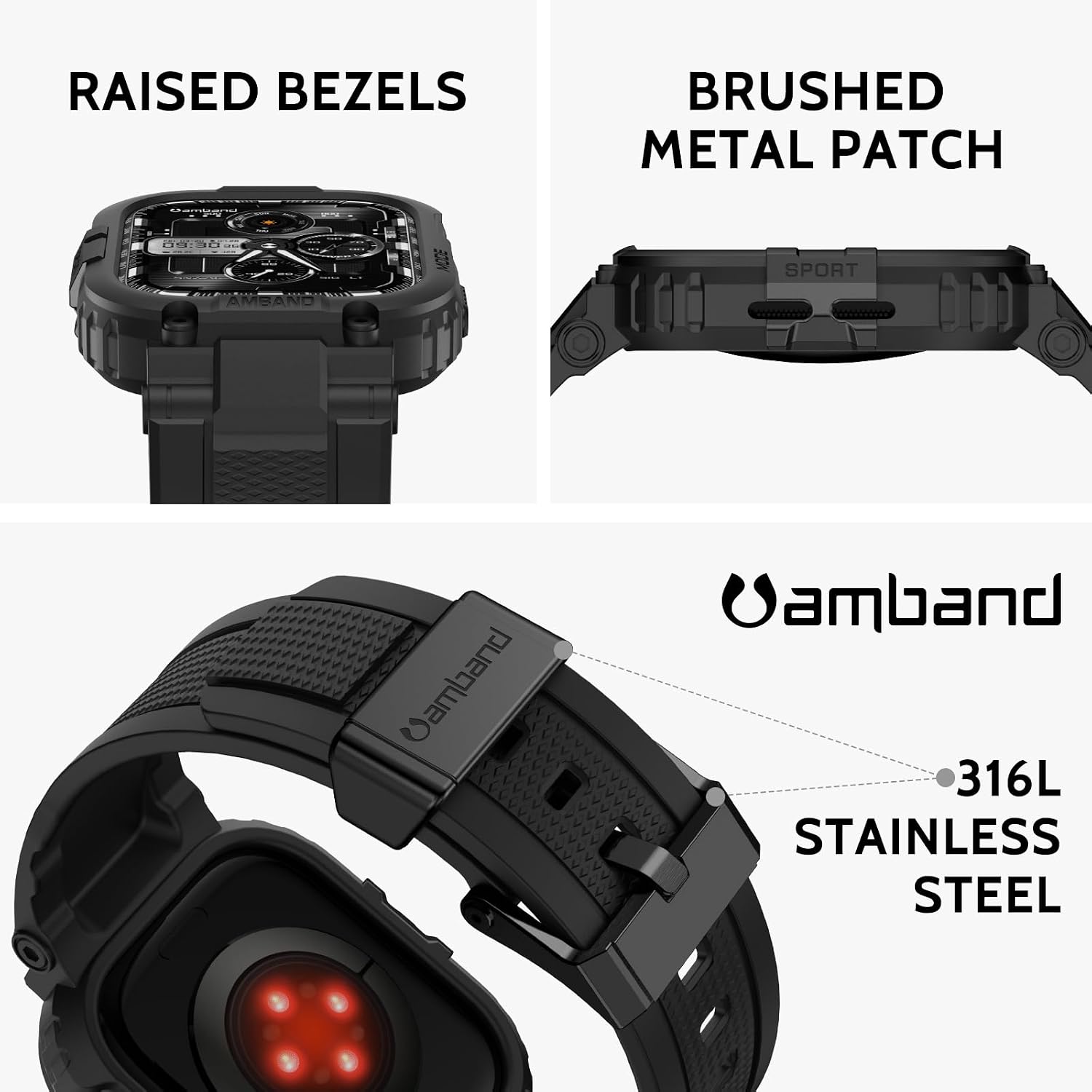 Thumbnail 1 de amBand M1 Sport Case Band for Apple Watch Ultra 49mm
