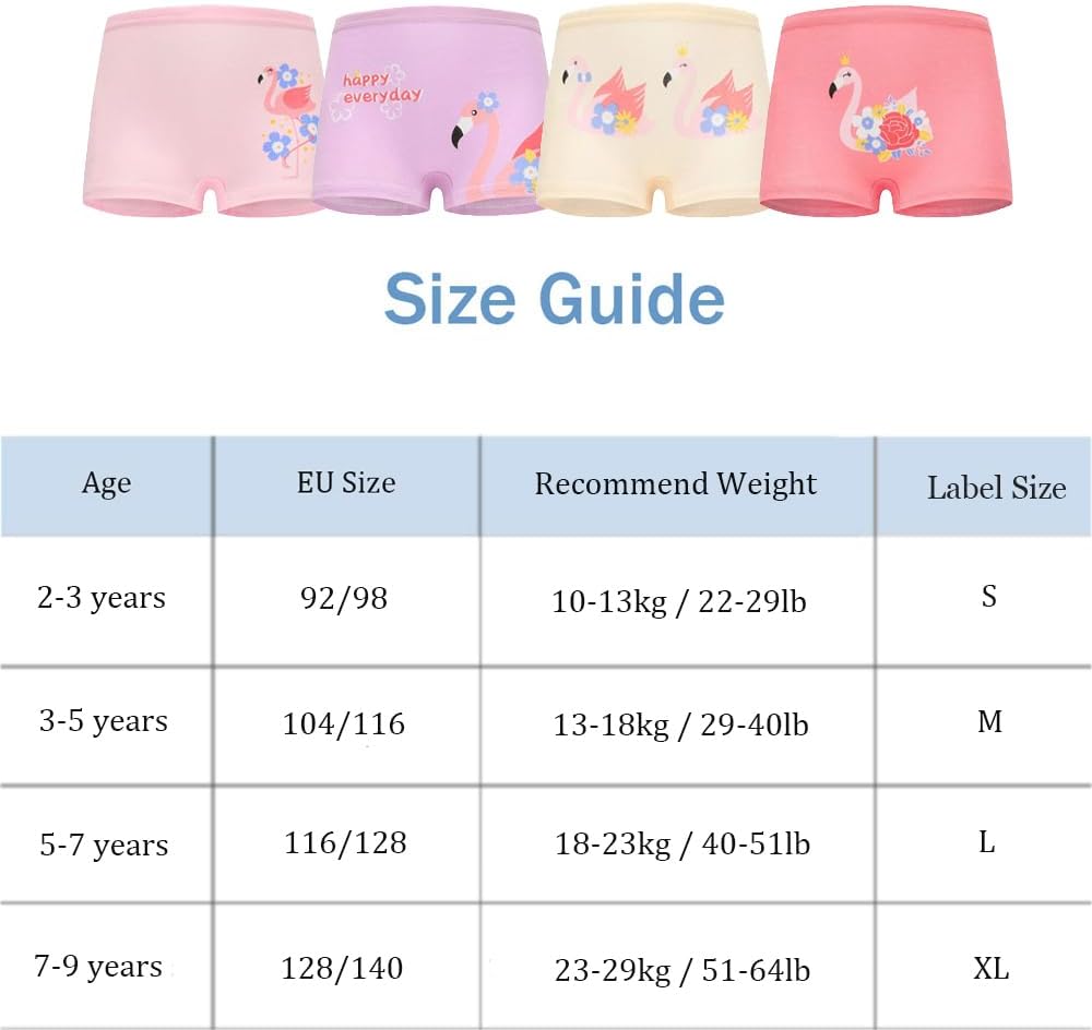 Thumbnail 5 de FedMois Girls Cotton Boxer Briefs Underpants Pack of 12
