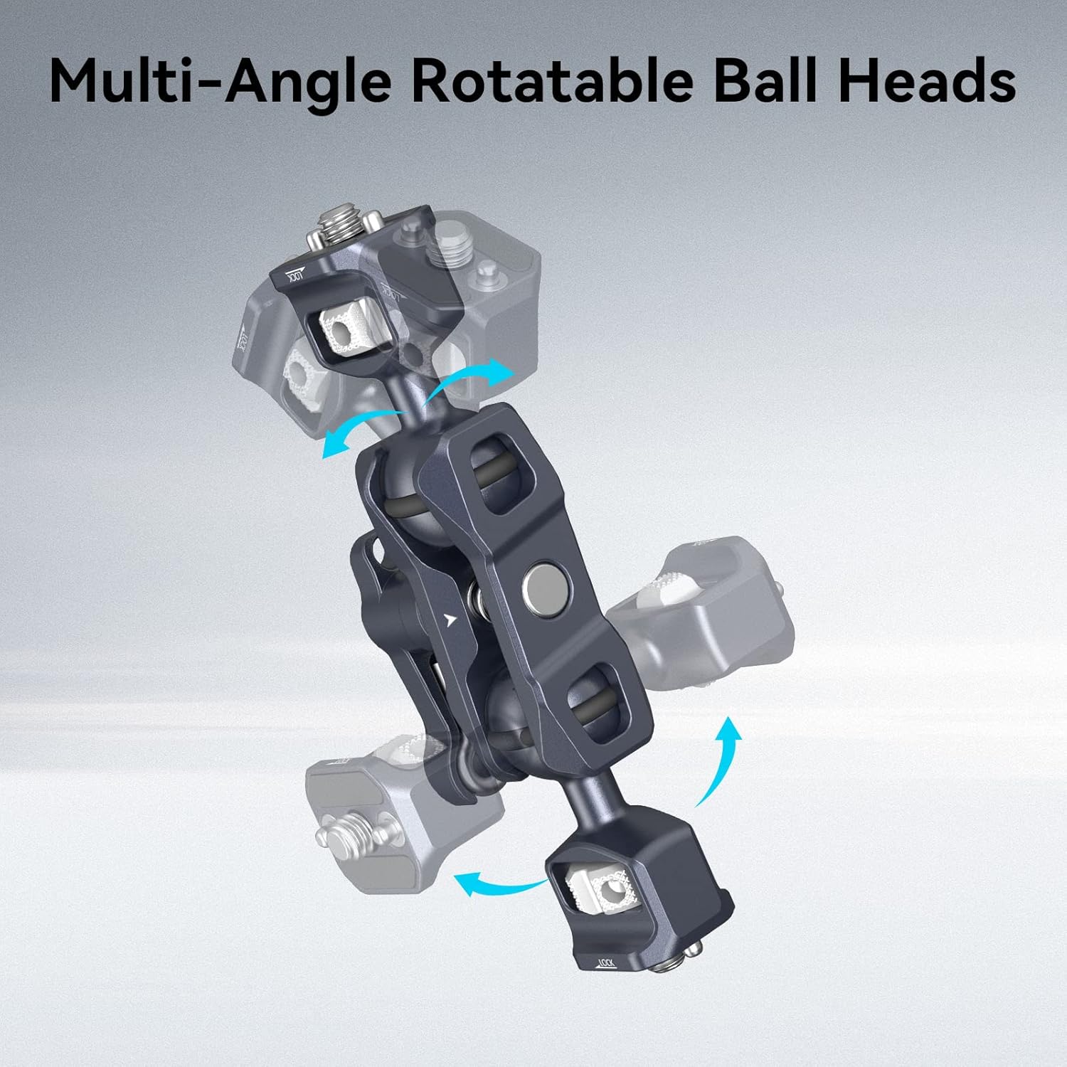 Detalle de SMALLRIG Braccio Magico a Doppia Testa a Sfera con Viti 1/4"-20, 6 kg, 88 g
