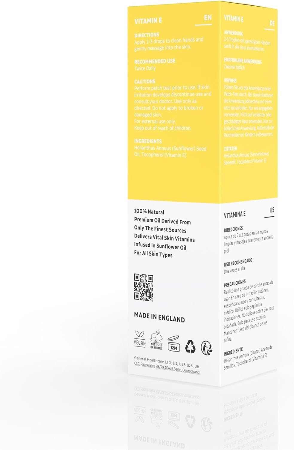 Thumbnail 5 de Dermavitamins Huile de vitamine E 100% naturelle (30 ml) à base d’huile de tournesol