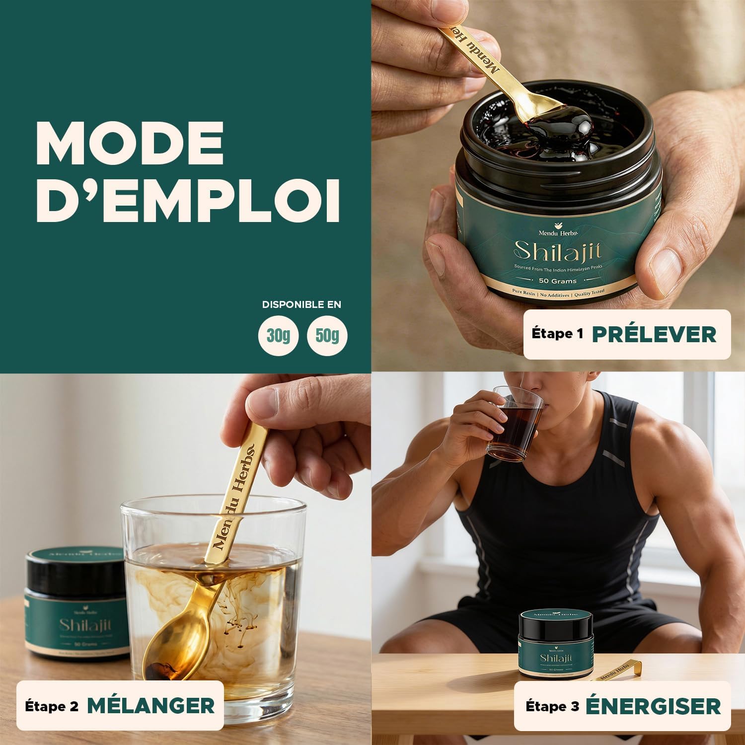 Thumbnail 5 de Résine de shilajit 50 g, Mendu Herbs
