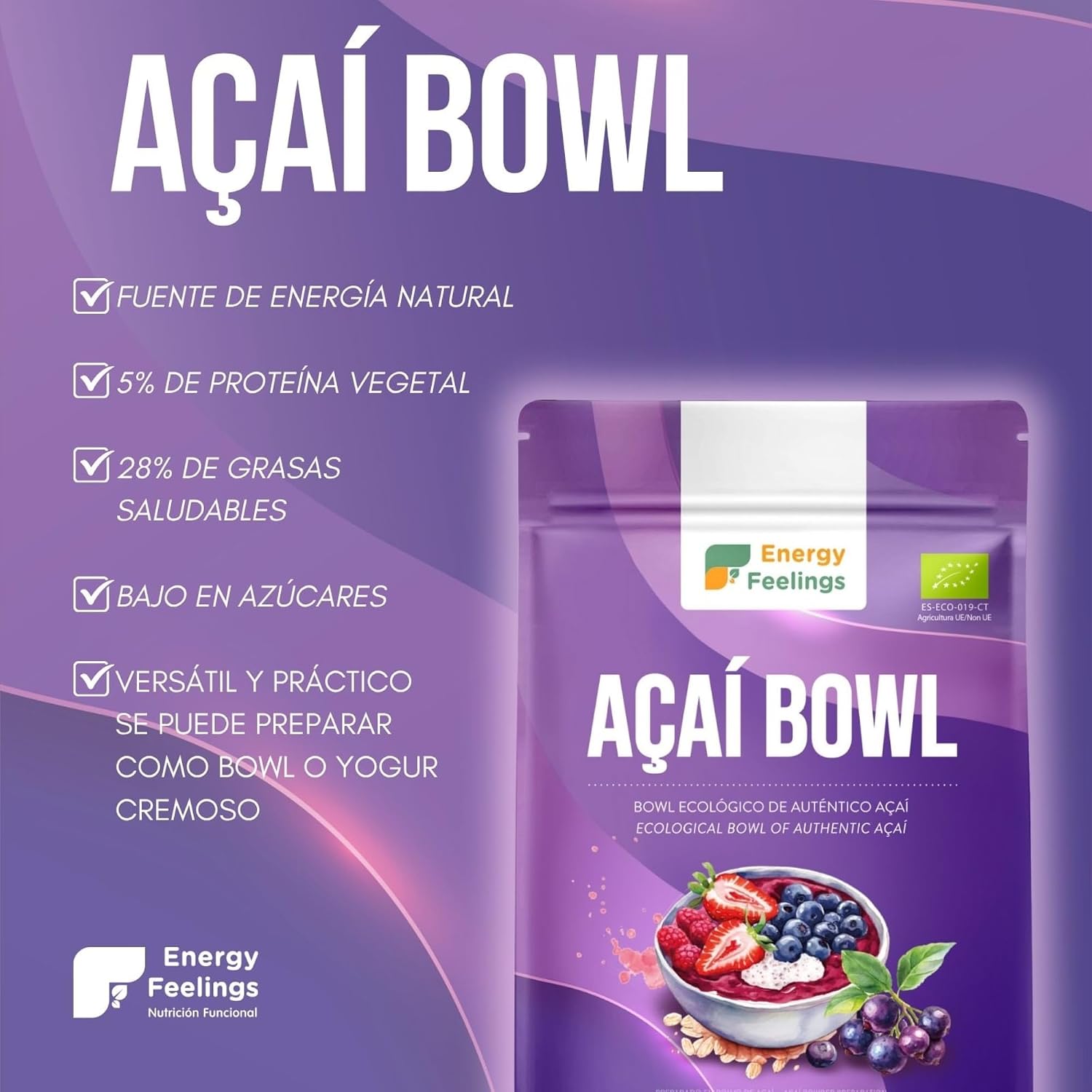Detalle 2 de Energy Feelings Mix Açaí 500g 🍧