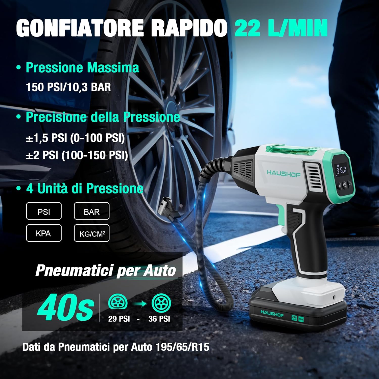 Thumbnail 1 de HAUSHOF Compressore Aria 150 PSI