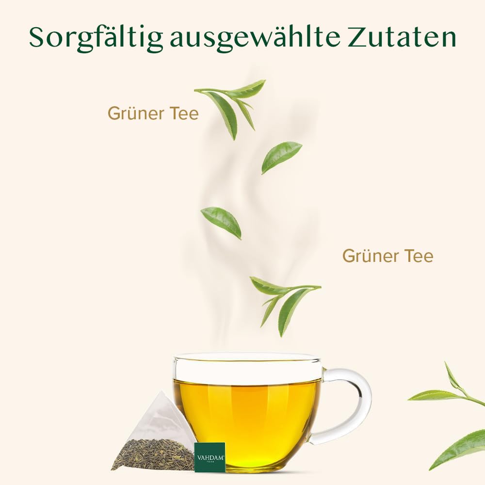 Detalle de VAHDAM Grüner Tee Von Himalaya – 100 Teebeutel