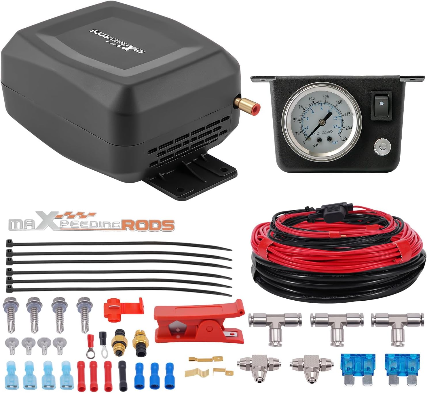 Detalle de maXpeedingrods On Board Air Compressor System 1 kit 🚚