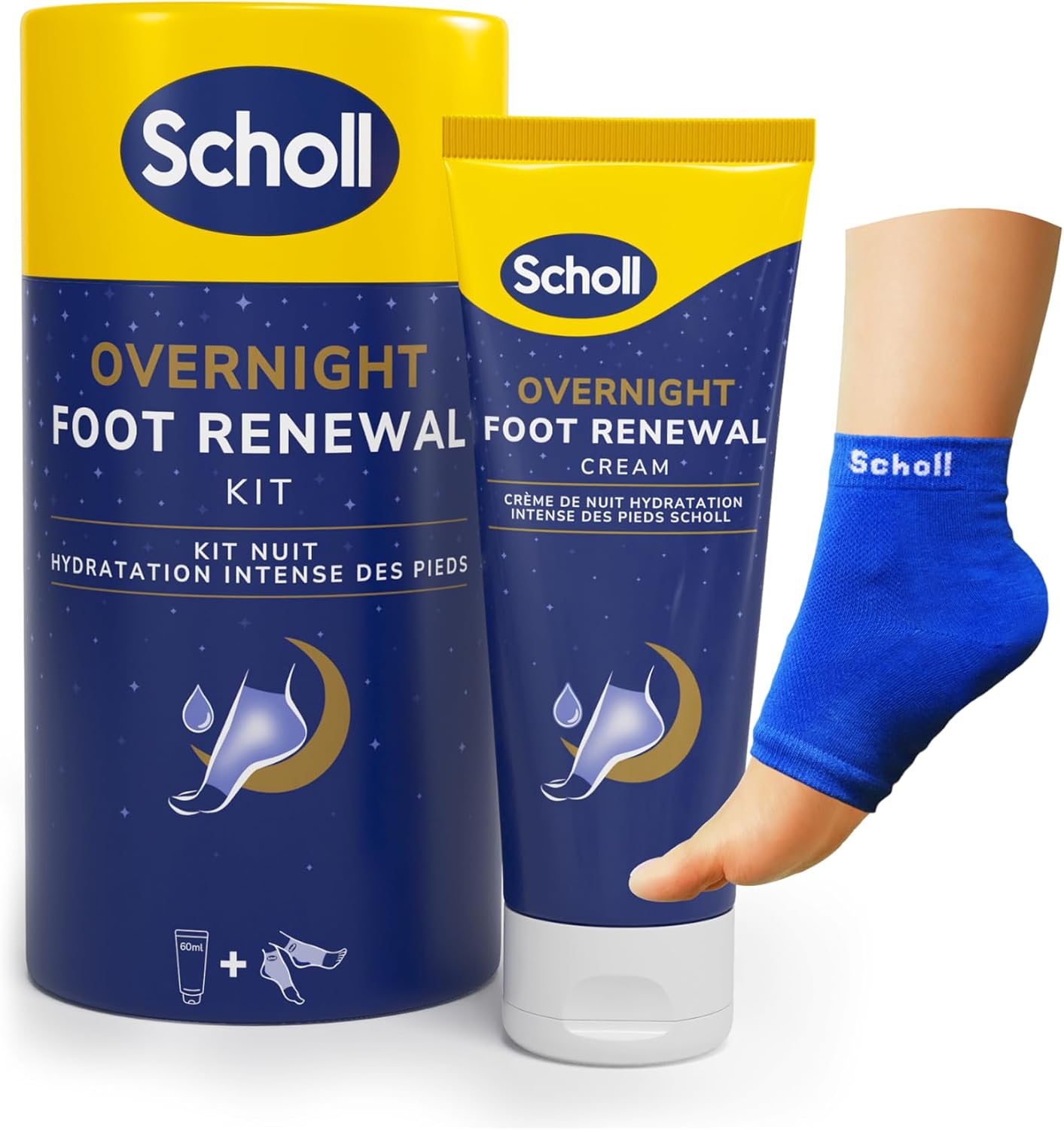 Detalle de Scholl Overnight Renewal Kit 60 ml foot cream 🦶