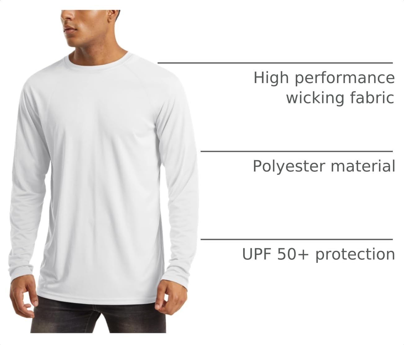 Detalle 2 de MAGCOMSEN Men's Long Sleeve UPF 50+ Shield Shirt for Active Outdoors