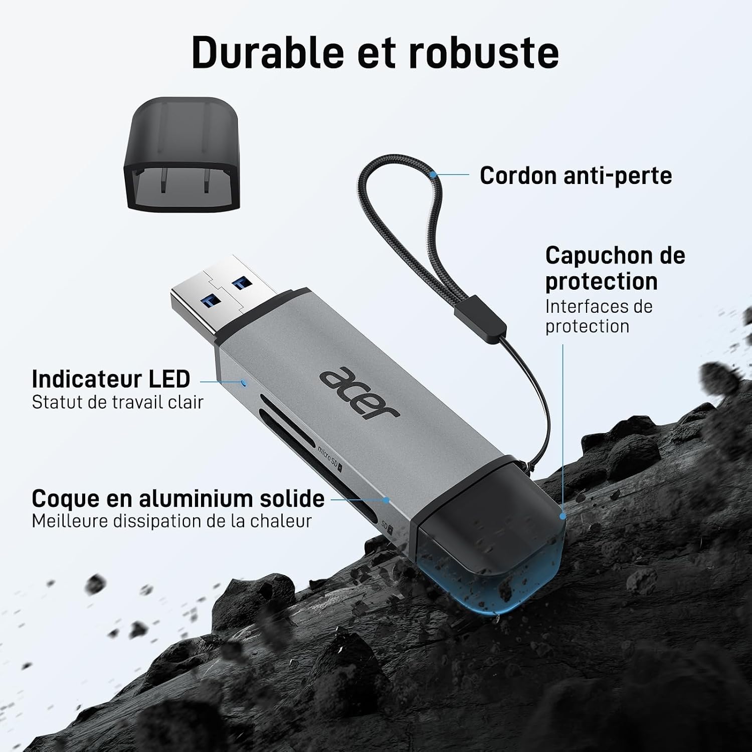 Thumbnail 5 de Acer Lecteur de carte SD 3.0 pour SD/Micro SD