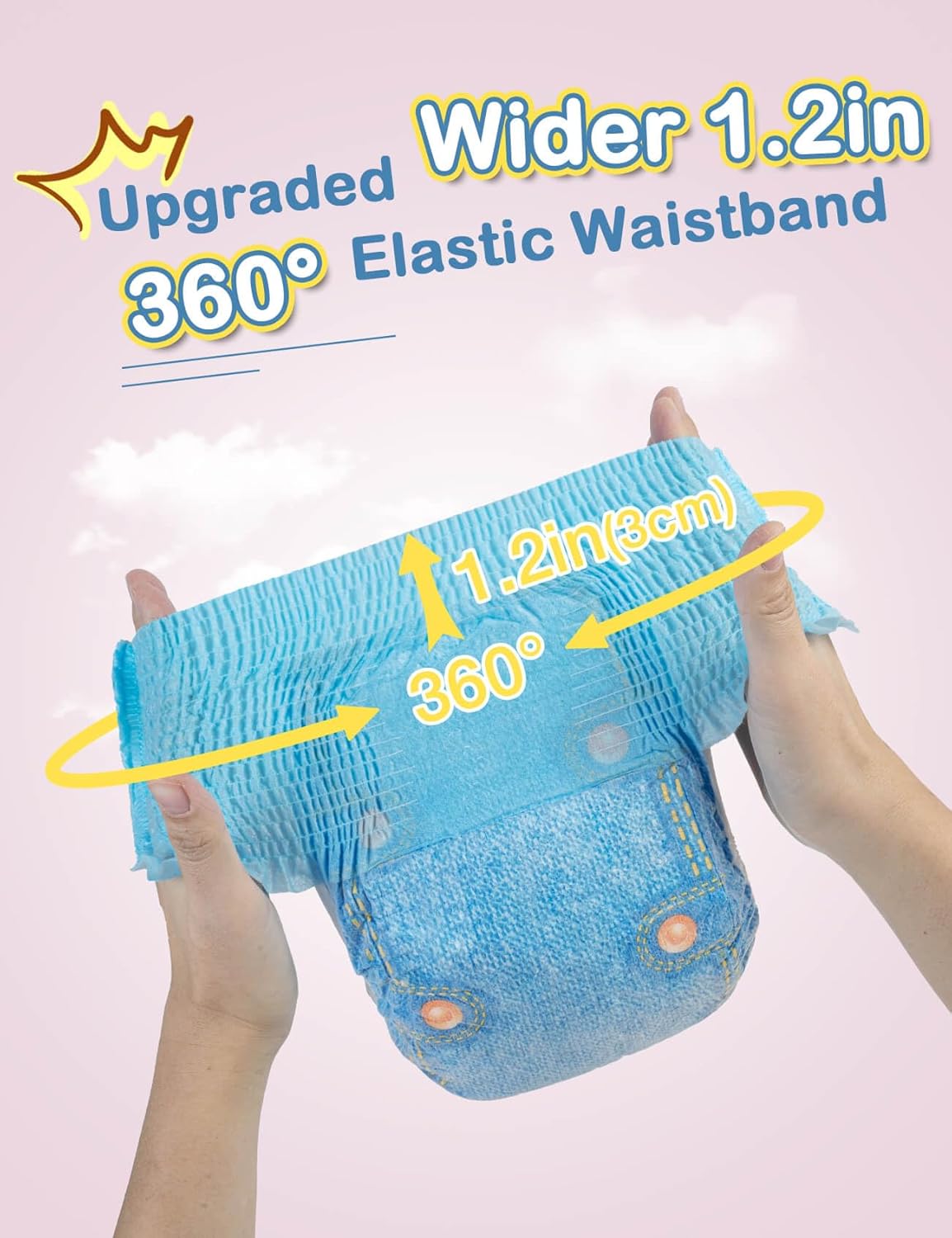Thumbnail 1 de DONO Couches pour chienne femelle taille M (30 à 50 cm) – 40 unités, pull-up à élastique 360°