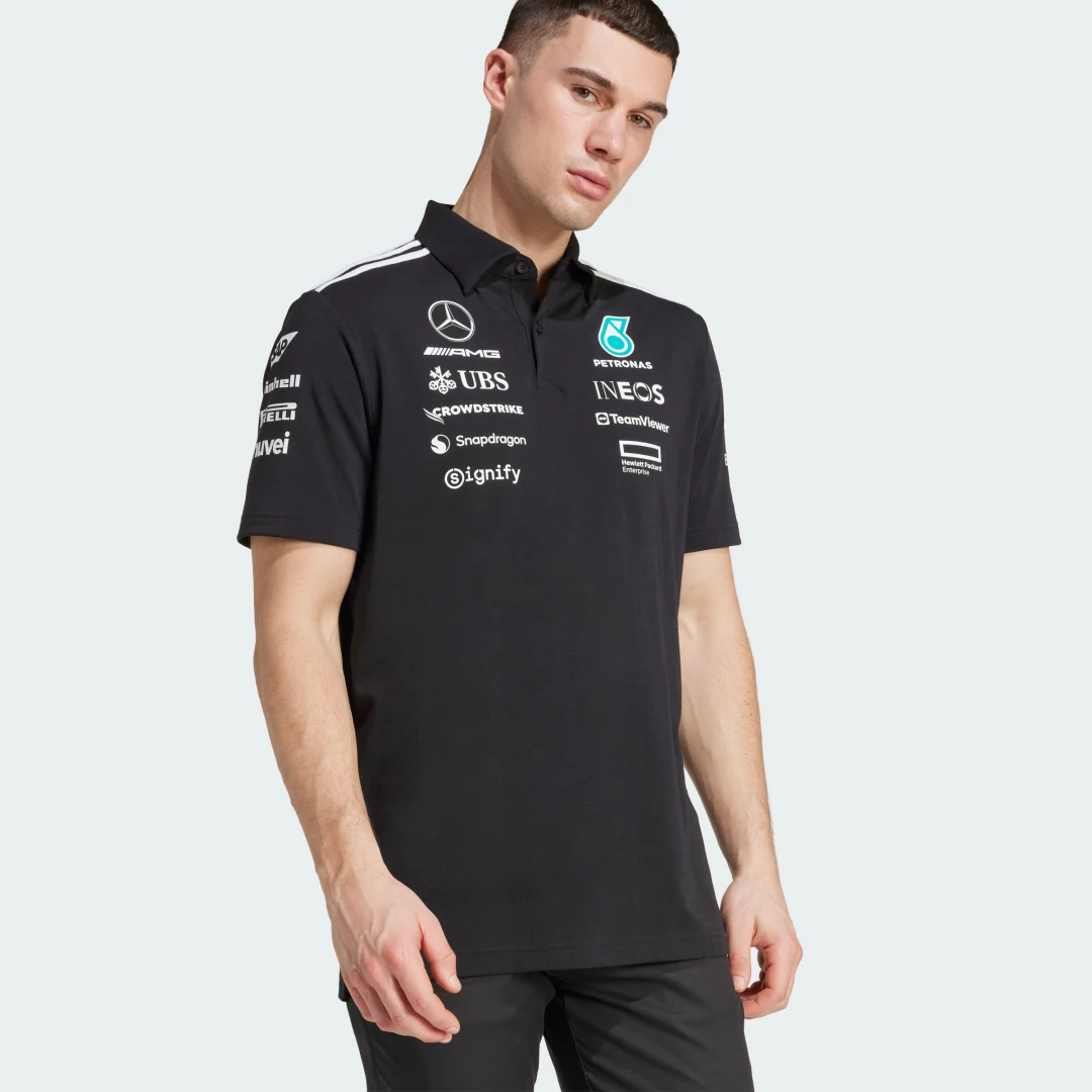 Detalle de Polo Mercedes-AMG Petronas Formula One Team de Adidas – Negro