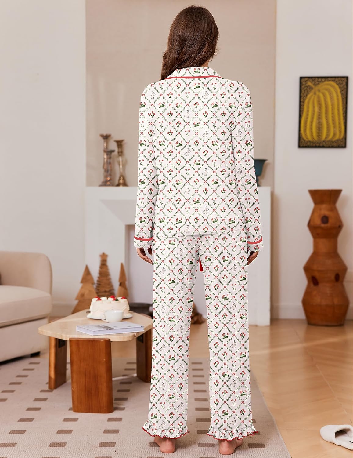 Thumbnail 4 de Ekouaer Women's Pajama Set, Long Sleeve