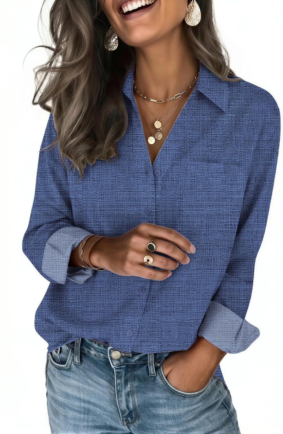 Detalle de Zeagoo Women's Blouse, Long Sleeve