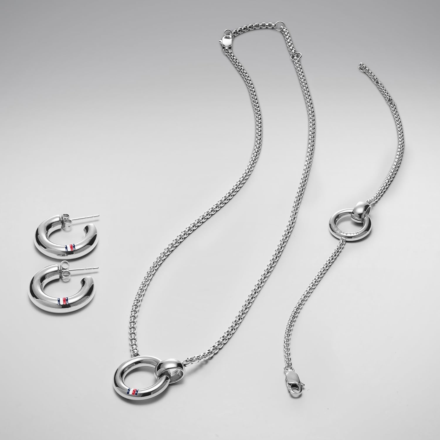 Thumbnail 3 de Tommy Hilfiger Jewelry collana a catena da donna in acciaio inossidabile con charm rotondo
