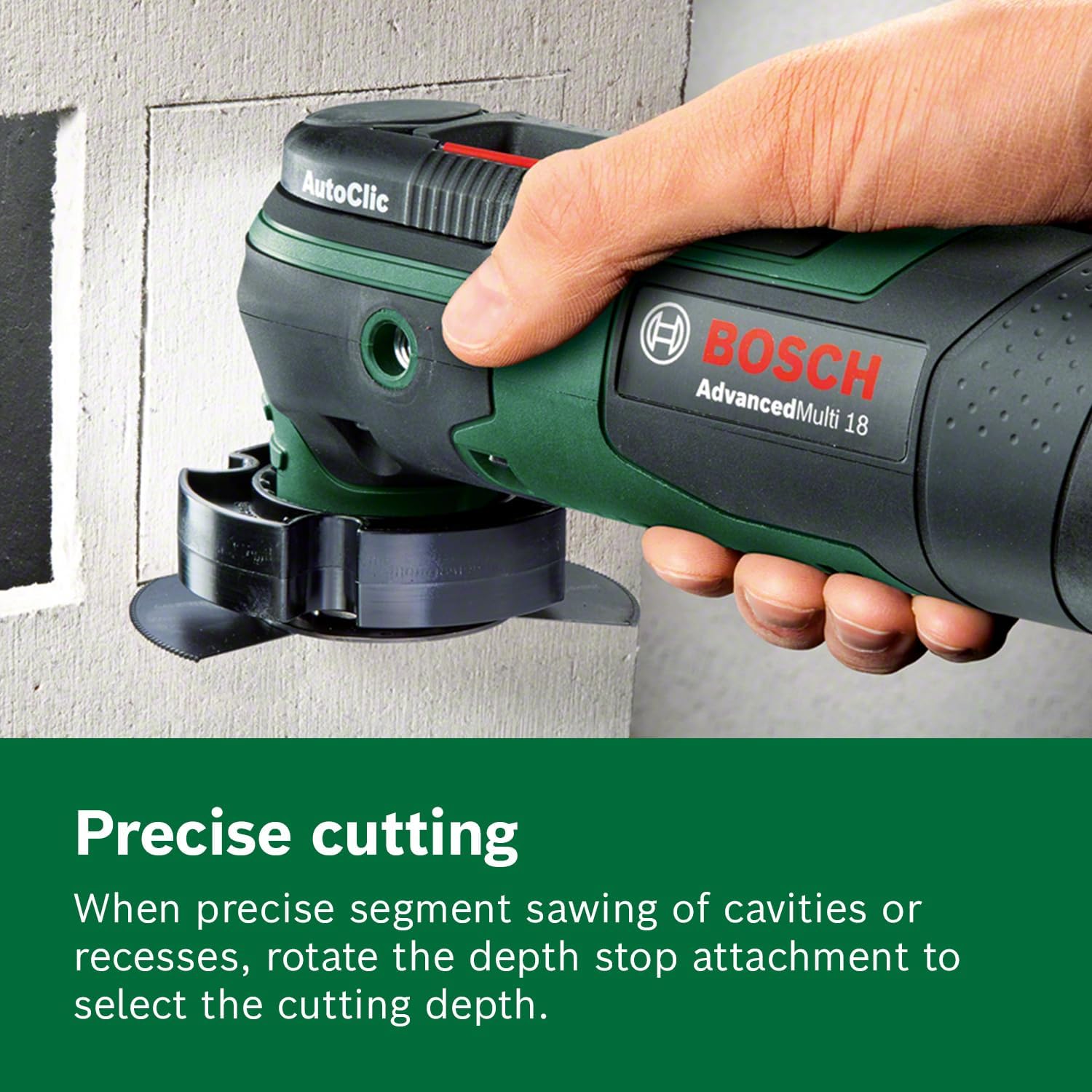 Thumbnail 5 de Bosch AdvancedMulti 18 Cordless Multifunction Tool (Green) with 18 V Li-ion Battery