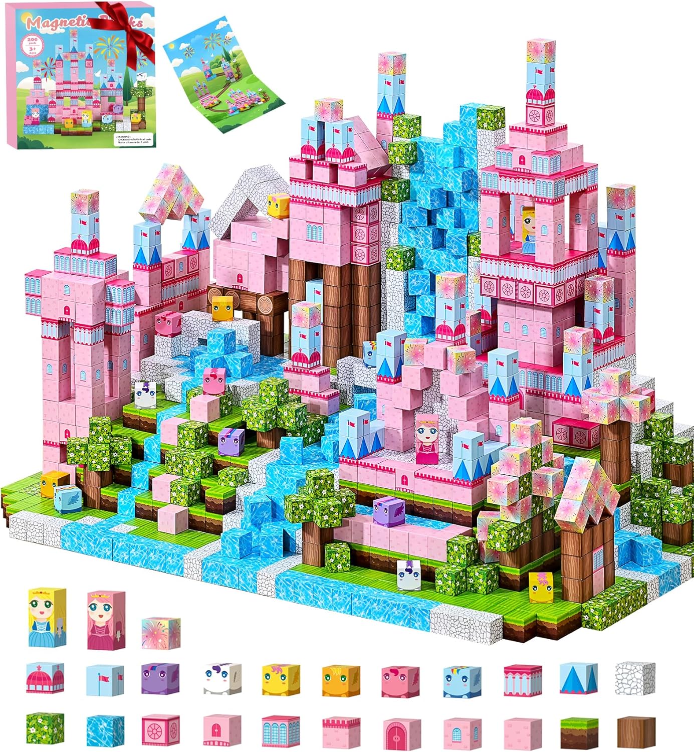 Detalle de HOPFROG 200pcs magnetic blocks set for kids 🧩
