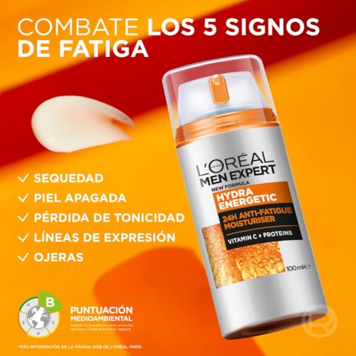 Detalle 2 de L'Oréal Men Expert Hydra Energetic Anti-Fatiga Crema Hidratante 100 ml