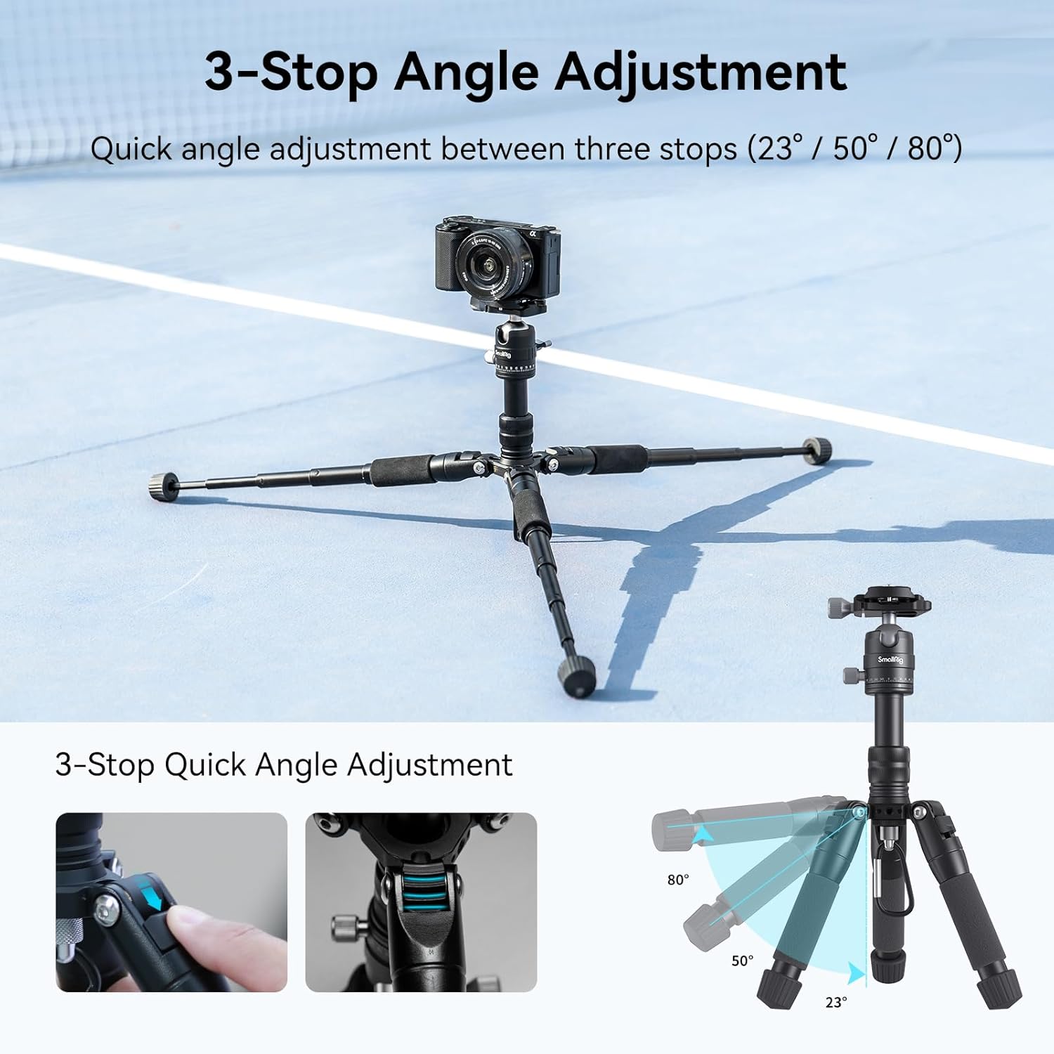 Thumbnail 6 de SMALLRIG VT-20 52 cm mini tripod for DSLR