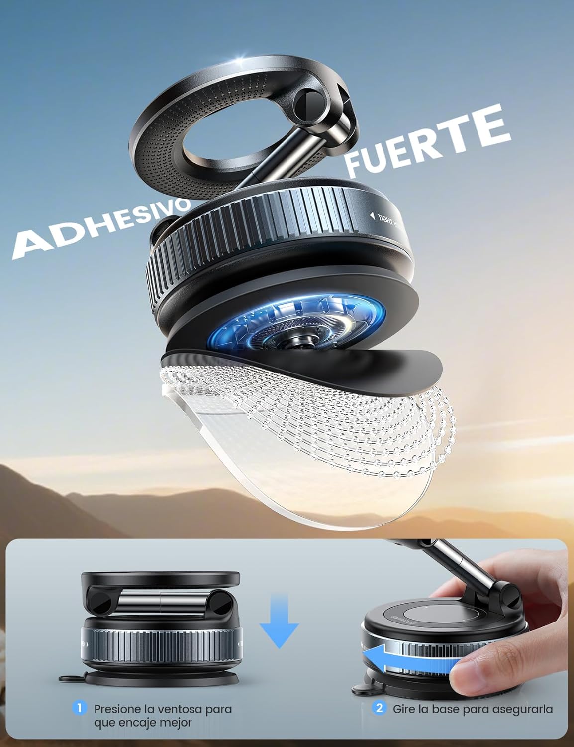 Detalle de Lamicall Soporte Móvil Coche MagSafe 24 imanes