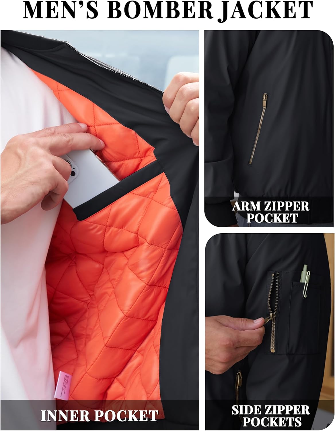Thumbnail 4 de TACVASEN Bomber Jacket 1 Warm Windbreaker