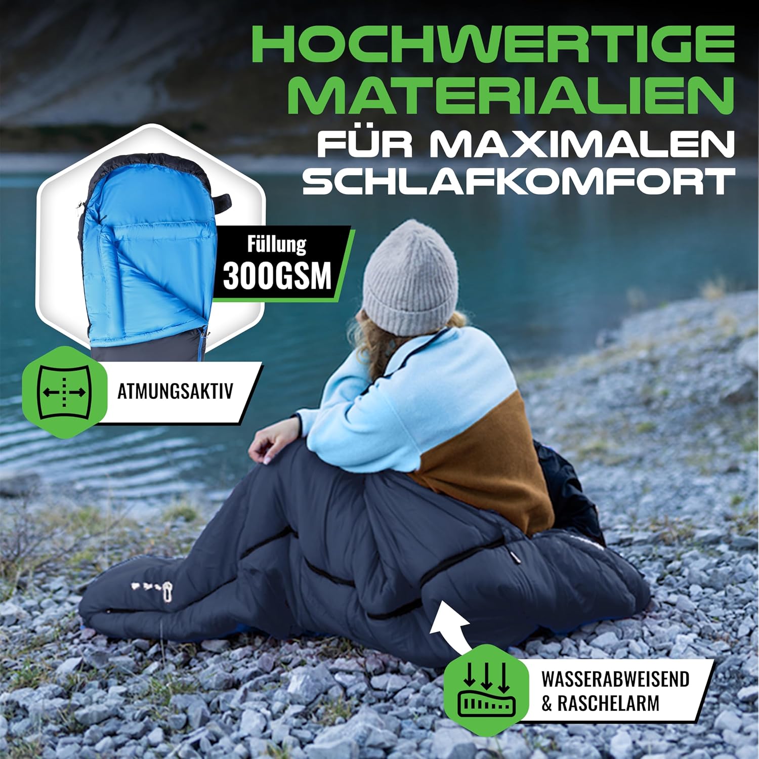Detalle 2 de MOUNTREX Schlafsack Winter Sommer
