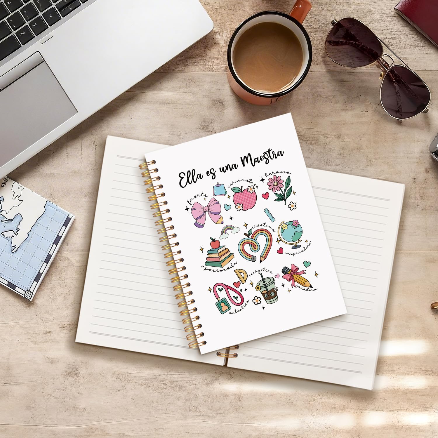 Detalle de MOLYUB Spiral Notebook, 5.5 x 8.3 Inches