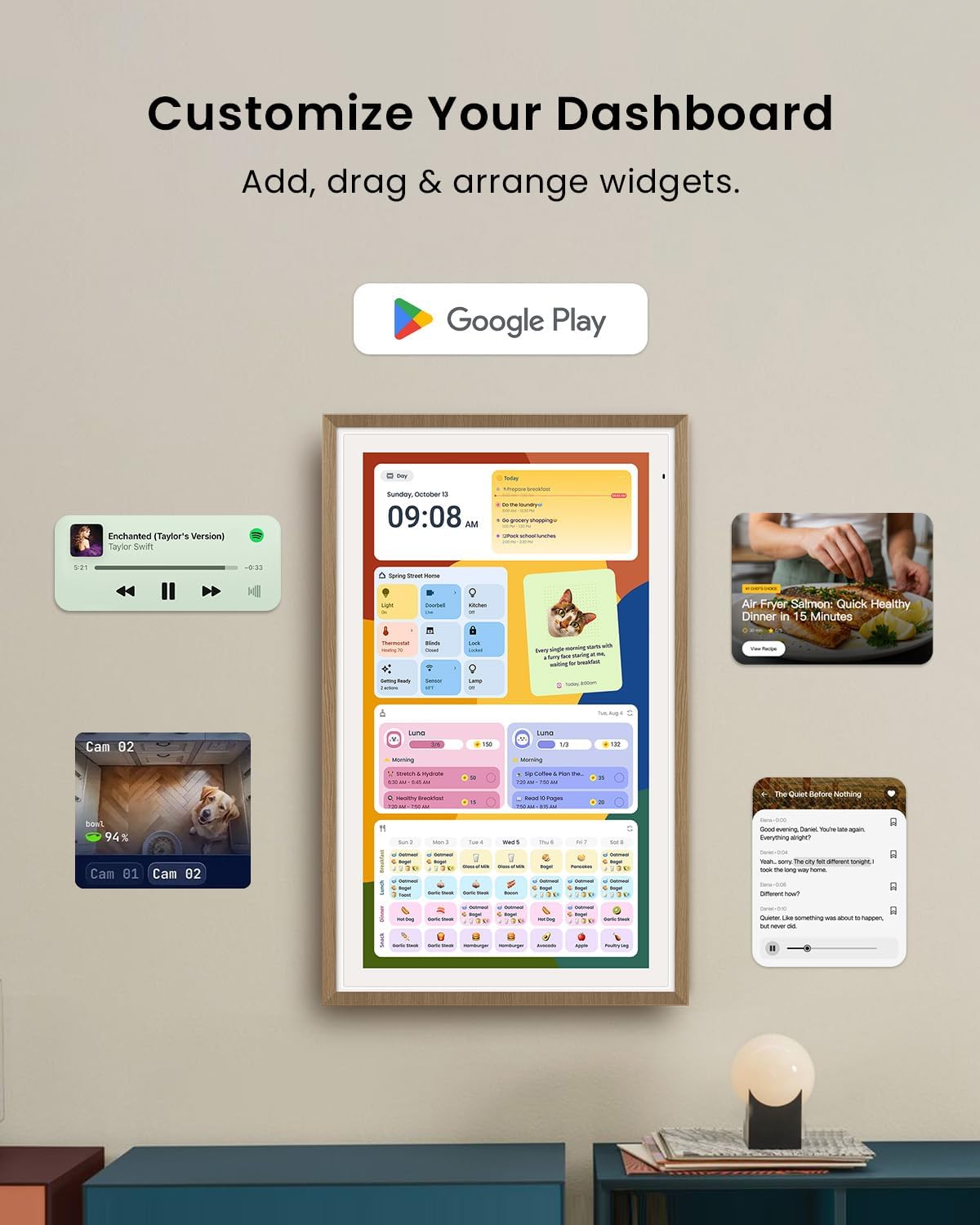 Detalle 2 de Apolosign 27-inch Digital Calendar: Dual Mode Smart Wall Planner