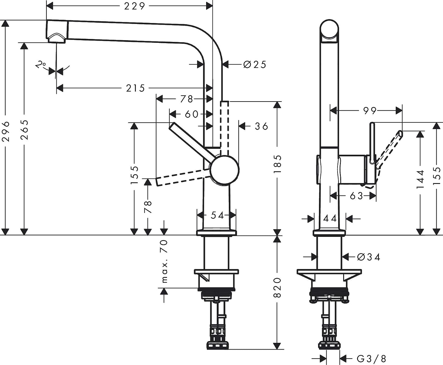Detalle de hansgrohe Pulsify S Puro 24237140 – zestaw prysznicowy EcoSmart z termostatem