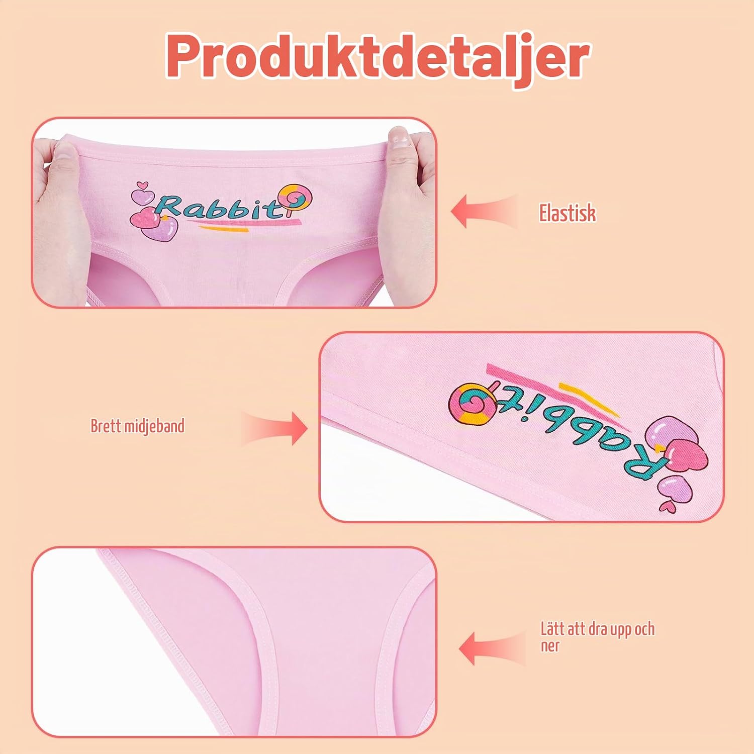 Thumbnail 4 de AYBUY flicktrosor, 12-pack i bomullsblandning med dubbellager i grenen