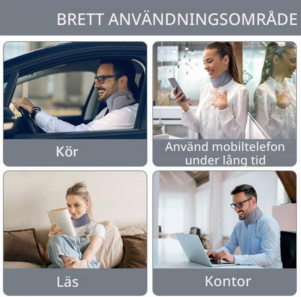 Thumbnail 6 de ACWOO nackkrage M i mjukt skum med justerbar kardborrestängning