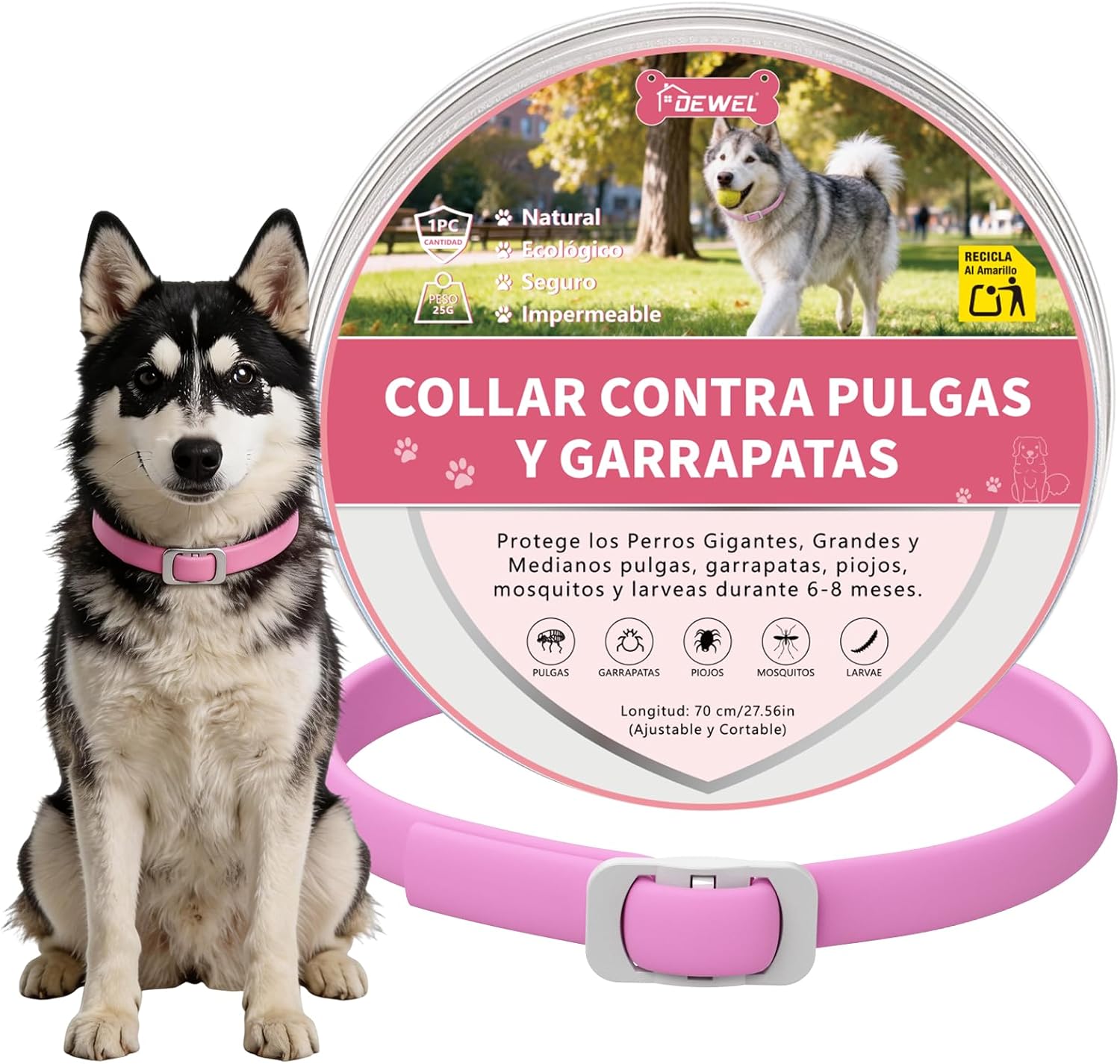 Thumbnail 6 de DEWEL Collar antipulgas para perros 63.5 cm