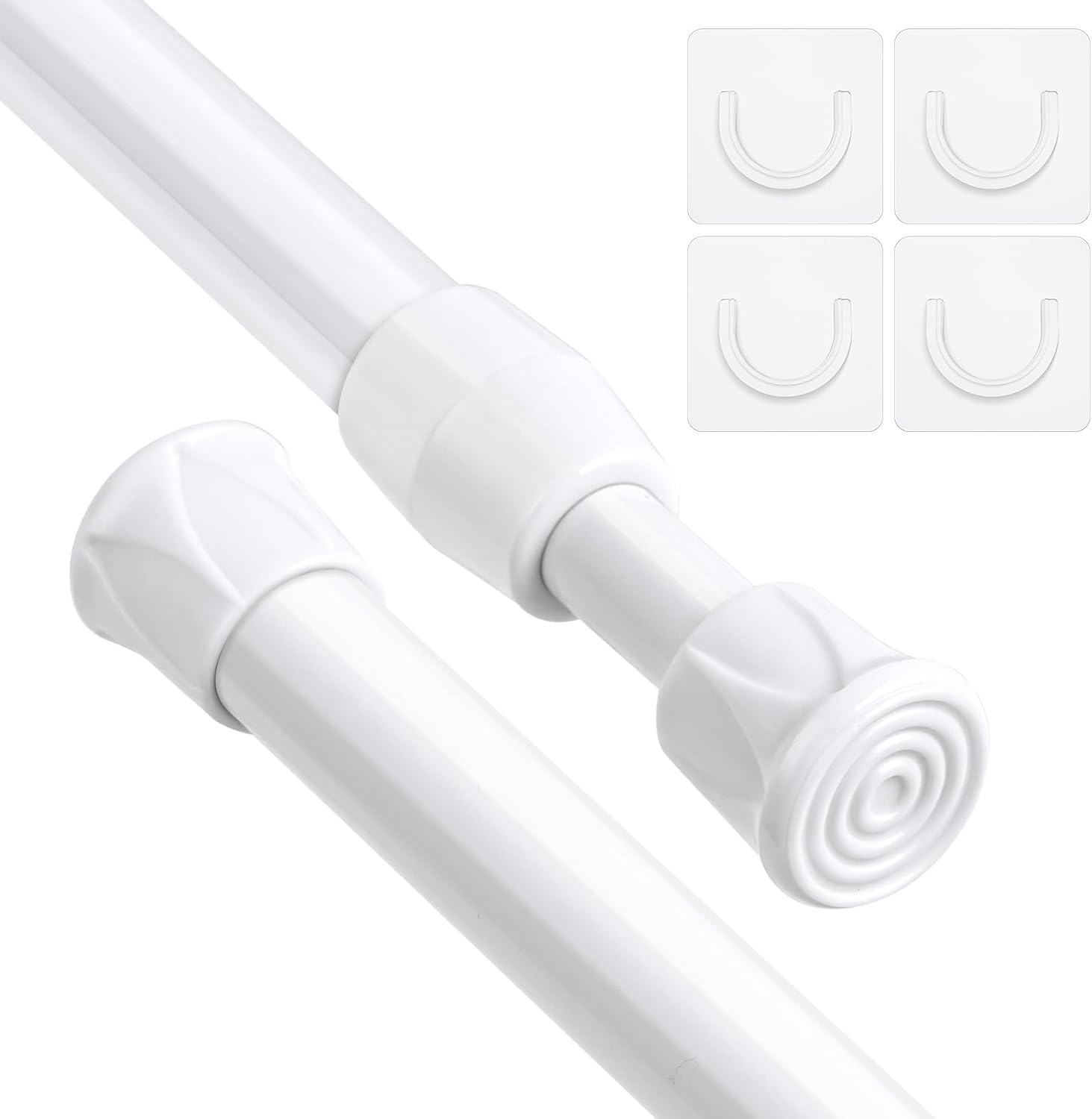 Detalle de Flintronic Tringle à Rideau télescopique 4 pièces, barre sans perçage 40–70 cm, Ø 13 mm