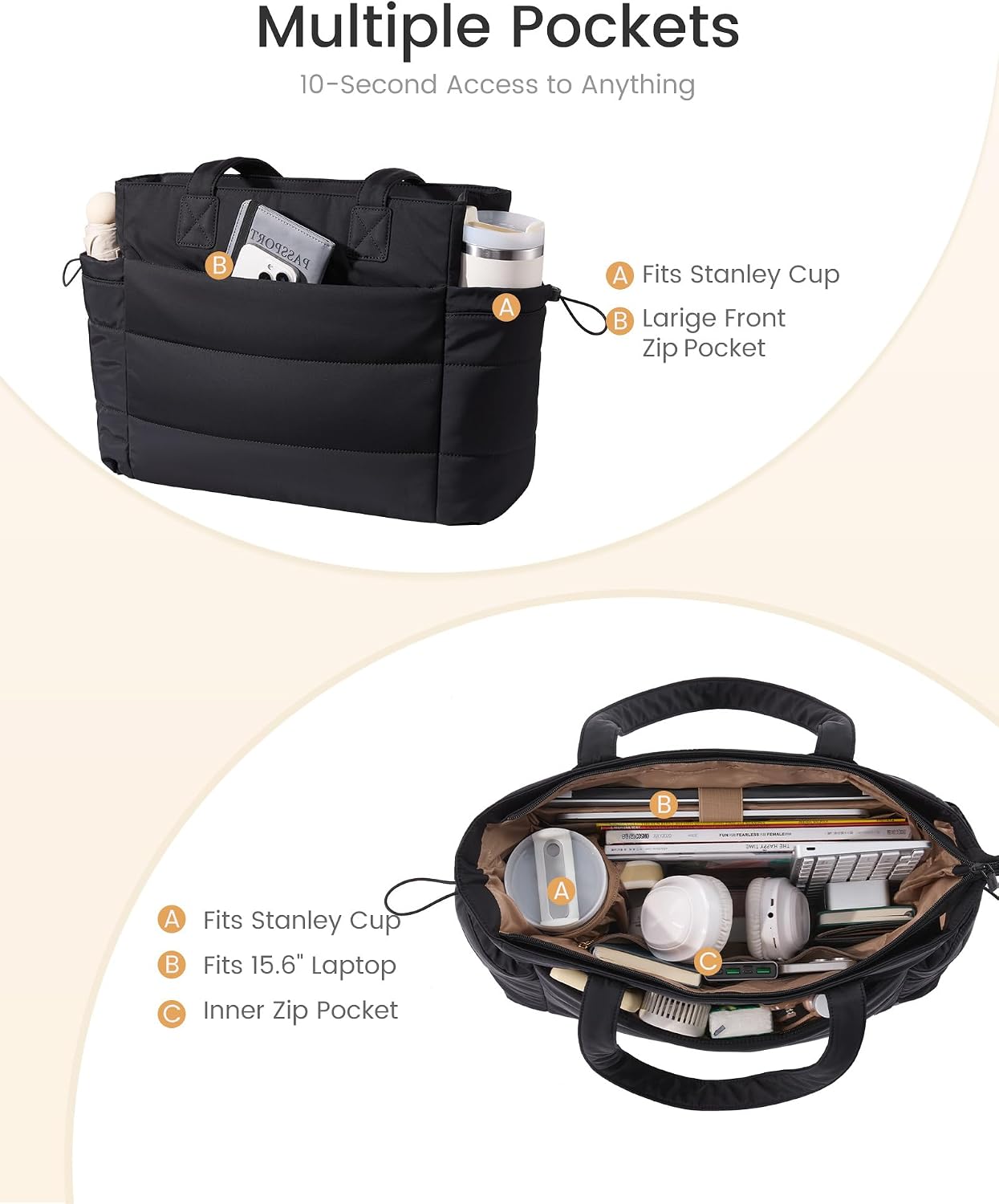 Detalle 1 de LOVEVOOK Bolso Tote Grande para Mujer
