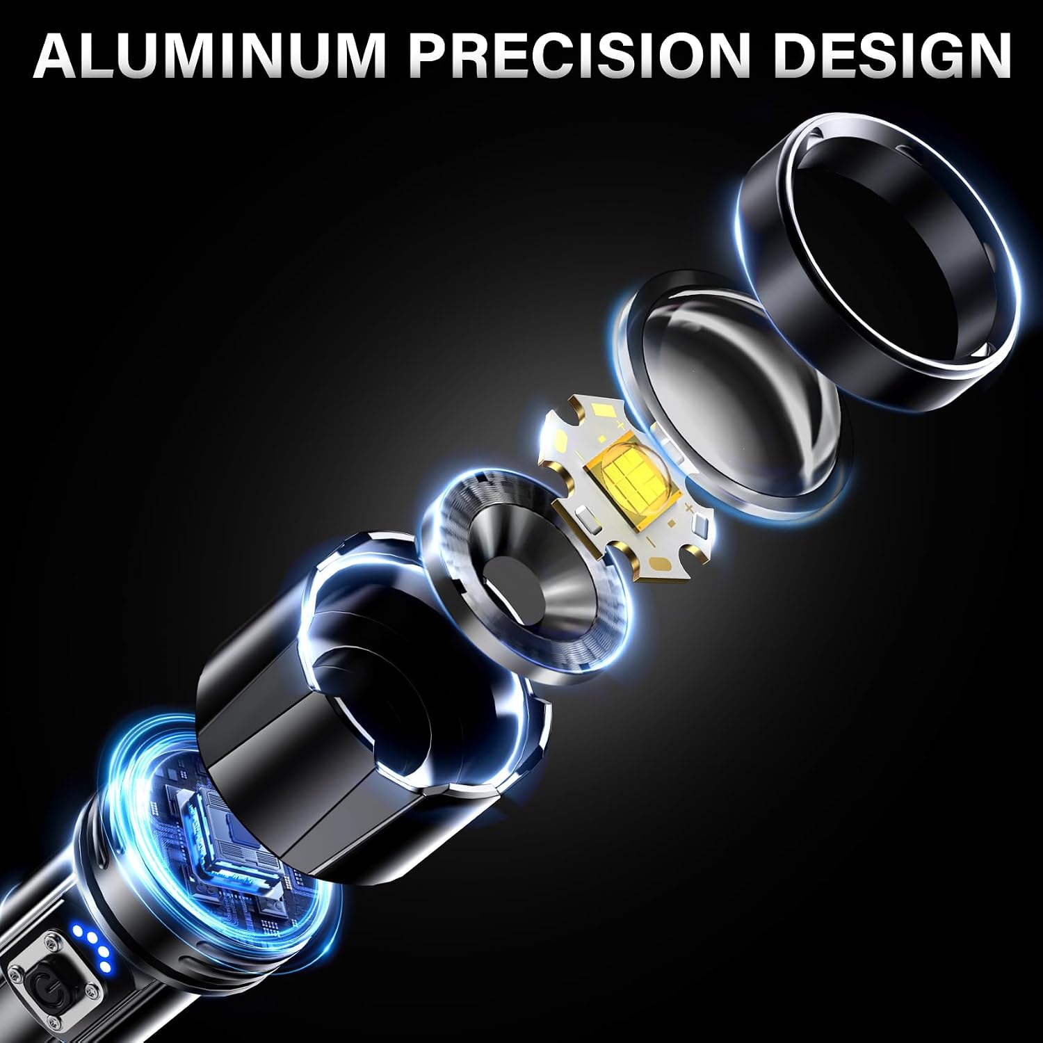 Detalle 2 de AKNEAR Rechargeable LED Flashlight 5000mAh