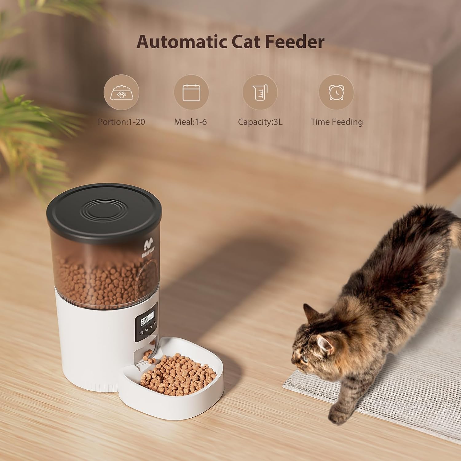 Detalle 2 de IMIPAW automatic cat feeder 3L