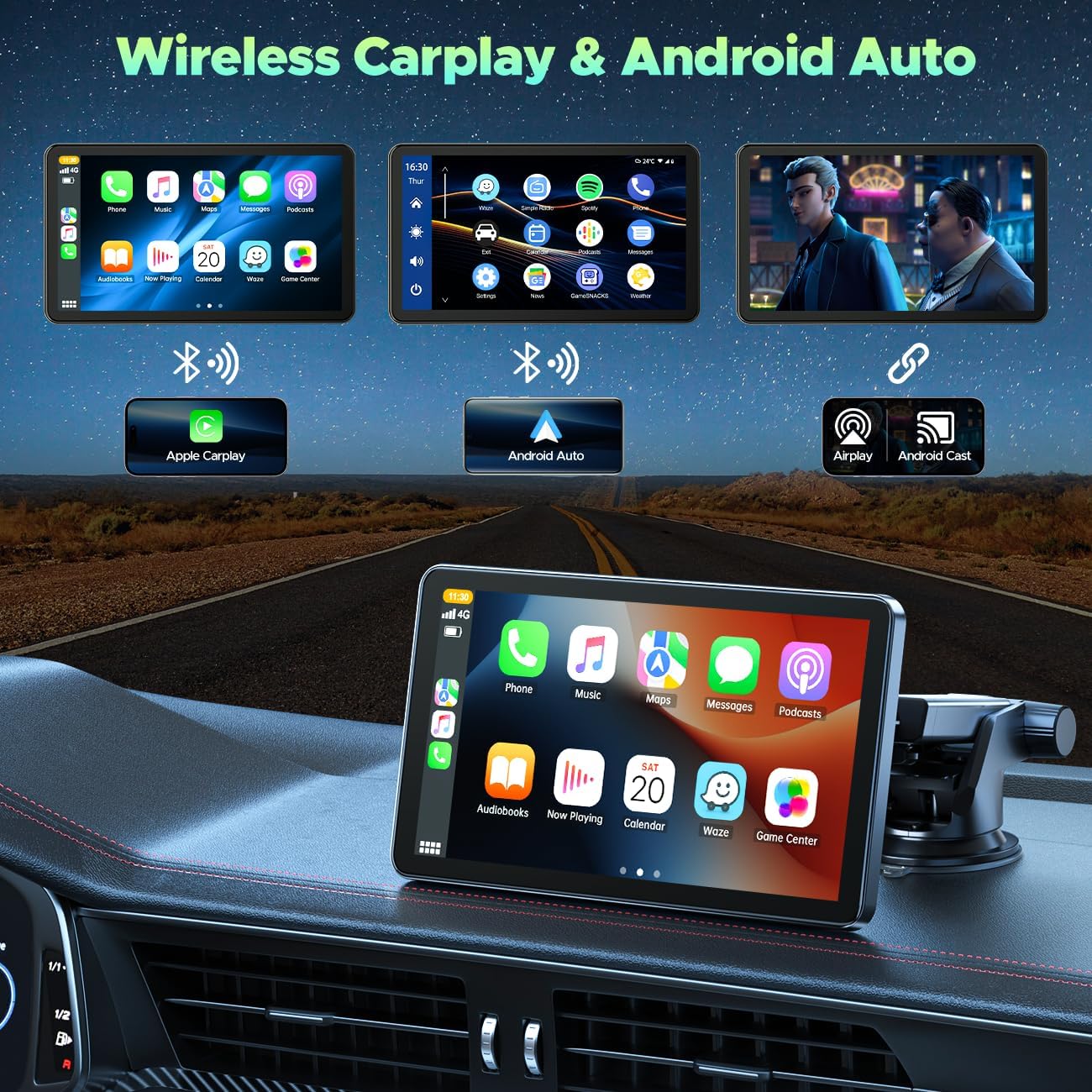 Thumbnail 1 de HOTPEAK Wireless Car Stereo 7" for Carplay