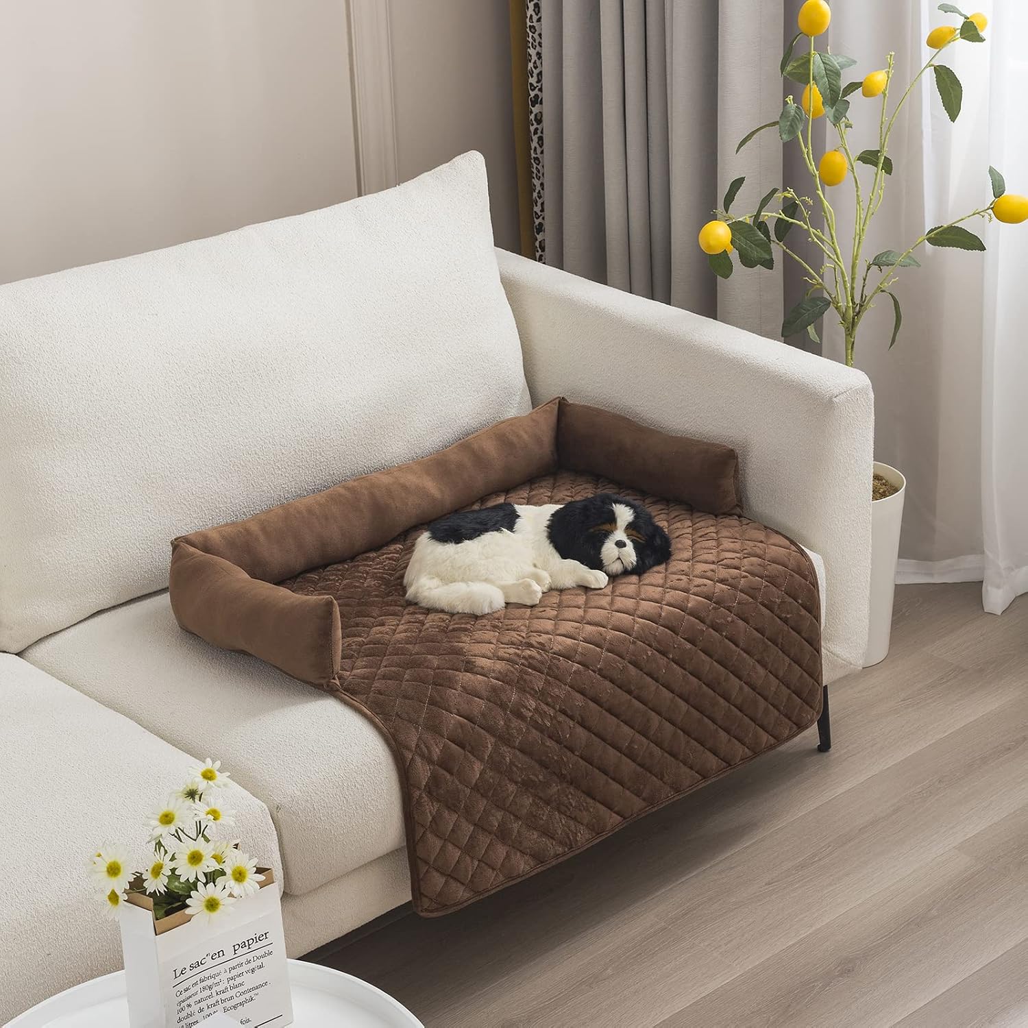 OKYUK Letto per cani di taglia grande 75x75 cm: morbido, antiscivolo e lavabile