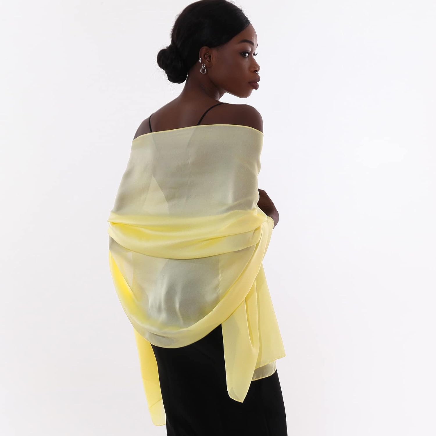 Thumbnail 5 de PIOYMEYA Sciarpa donna leggera tipo pashmina per cerimonia, foulard elegante in stile scialle