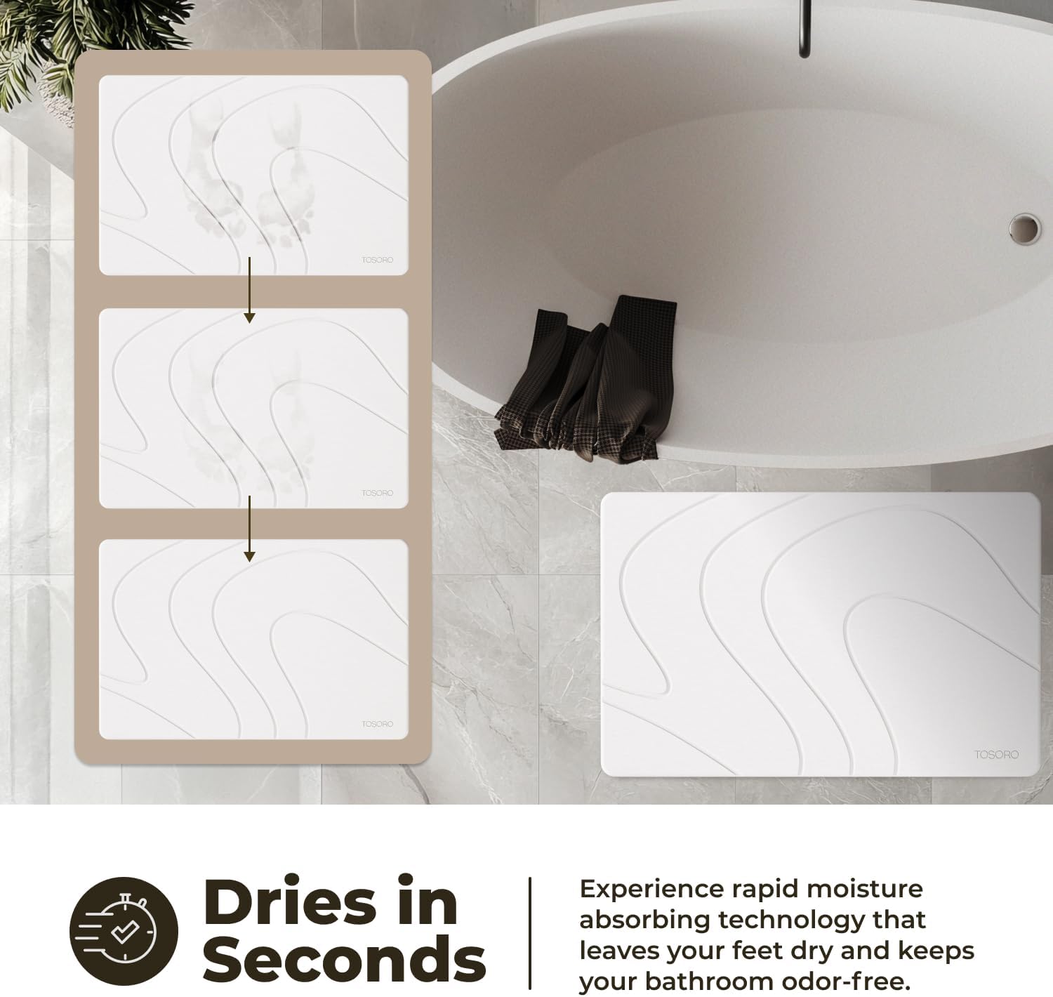 Thumbnail 2 de Tosoro Diatomaceous Earth Bath Mat