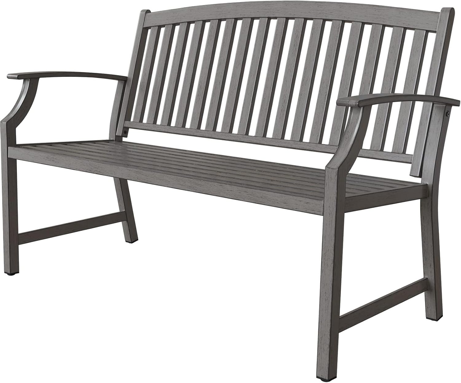 Grand patio Outdoor Bench for patio & garden with anti-rust metal frame (Gray)