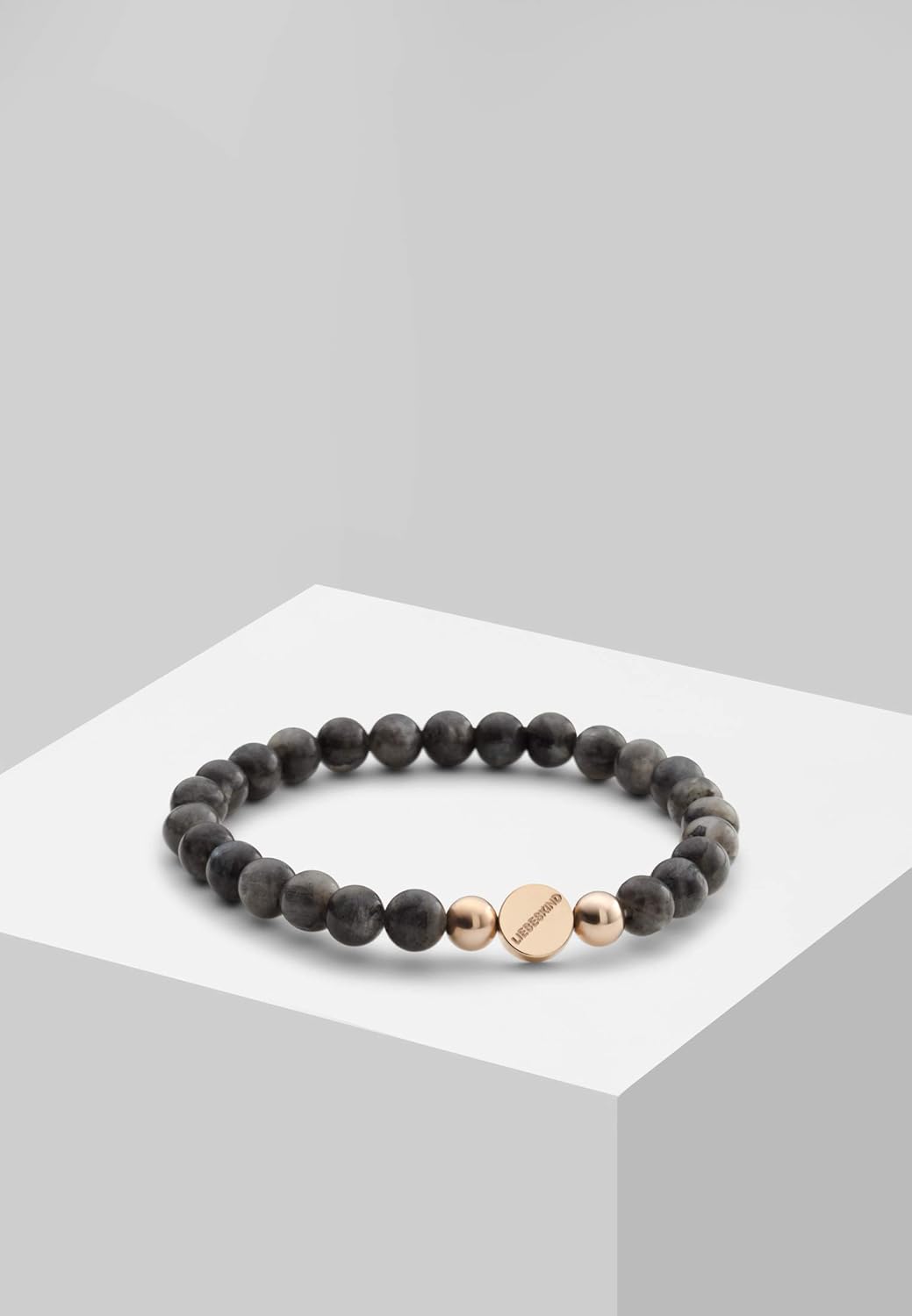 Thumbnail 4 de LIEBESKIND BERLIN Damen Beads Armband mit grauen Quarzperlen (elastisch, handgefertigt)