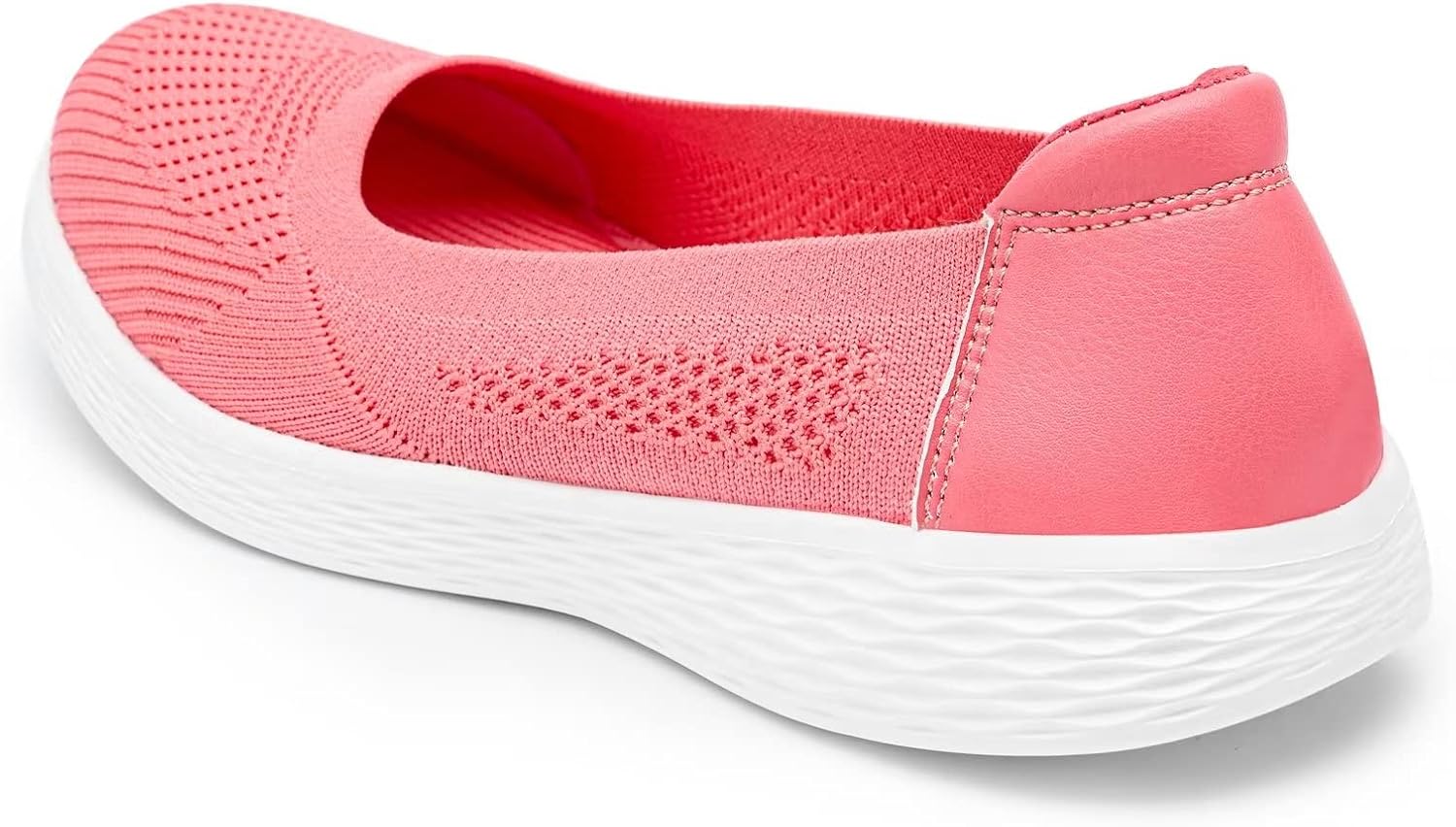 Thumbnail 2 de Puxowe Chaussures Slip-on Plates Basses en Maille Respirantes pour Femmes – Rouge Corail, 37 EU