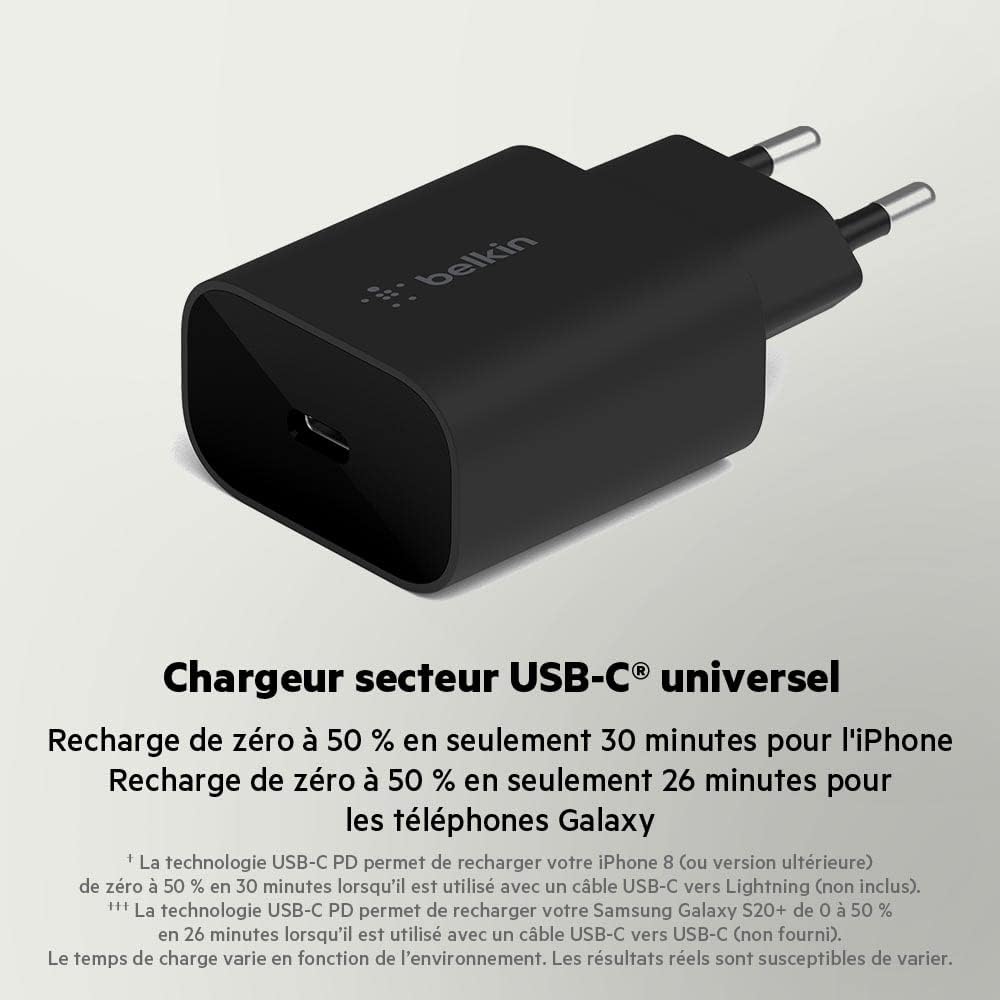 Thumbnail 1 de Belkin BoostCharge 25 W USB-C PD PPS — Charge rapide et sûre pour iPhone et Galaxy