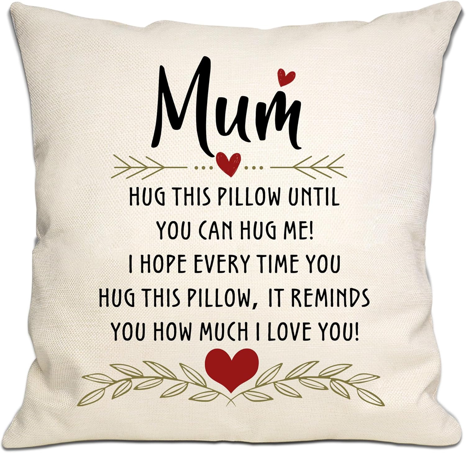 Detalle de Bommex Bestie Gift Best Friend Hug Cushion Cover (18x18in) – I Love You Reminder for Friends