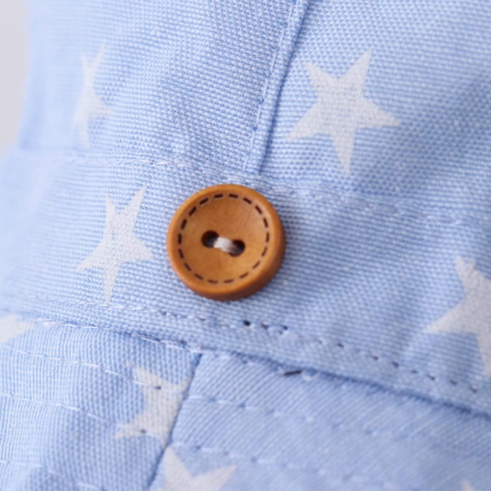 Thumbnail 6 de imKutie Baby Sun Hat (UPF 50+) – Adjustable Bucket Hat with Chin Strap, Cartoon Animal Shark & Star Print