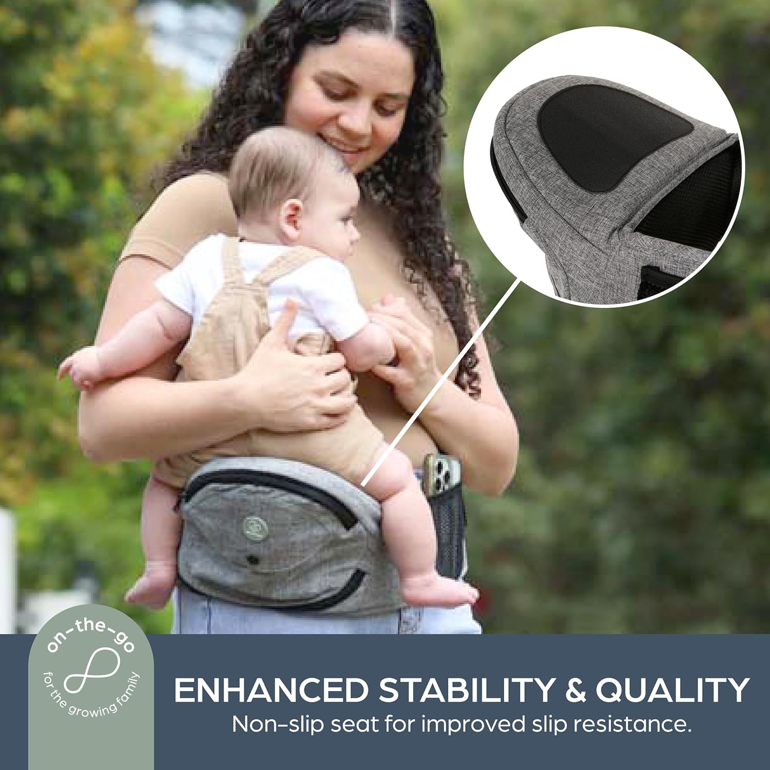 Thumbnail 3 de Dreambaby Up & Go Baby Hip Seat Carrier – lightweight toddler carrier with storage pockets