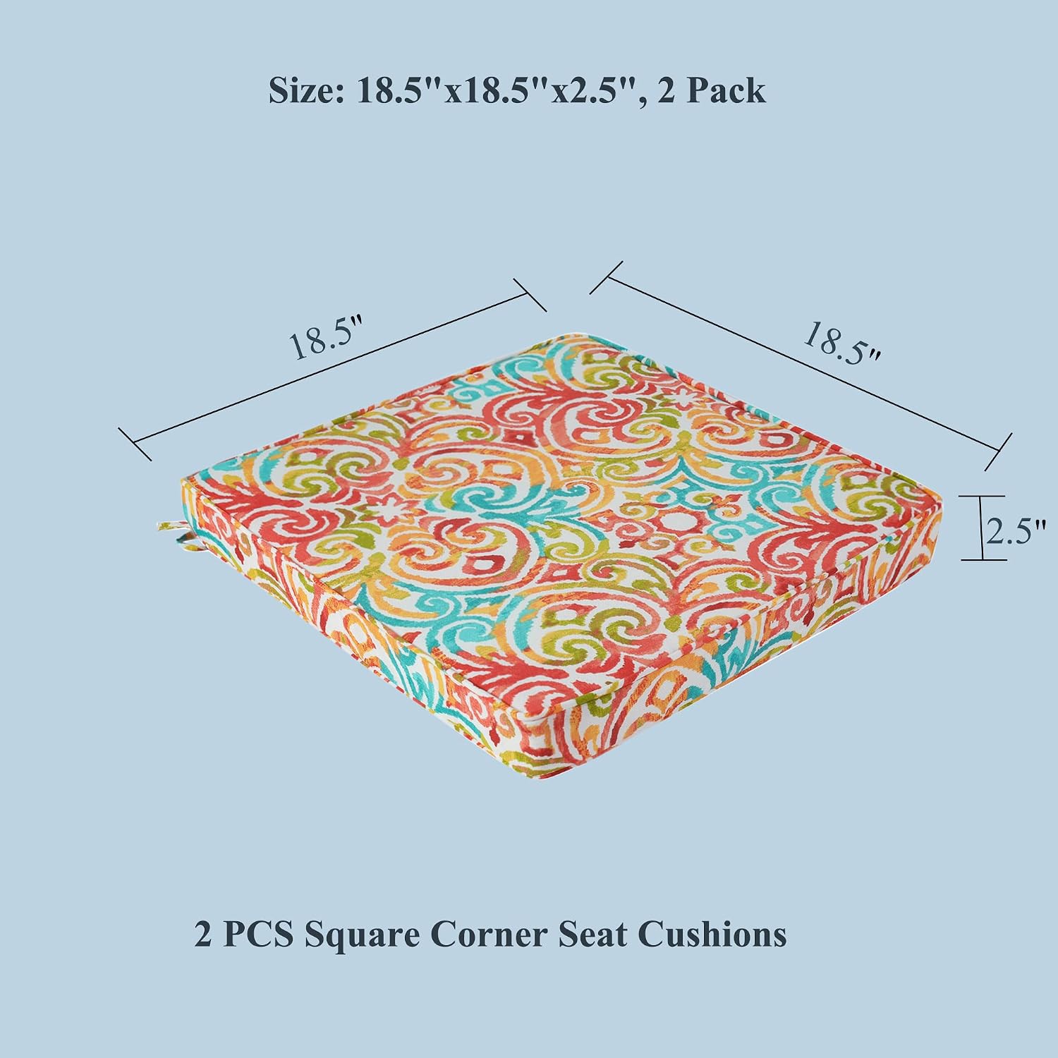 Detalle 2 de FUNHOME Patio Chair Cushions 18 x 18 Inches