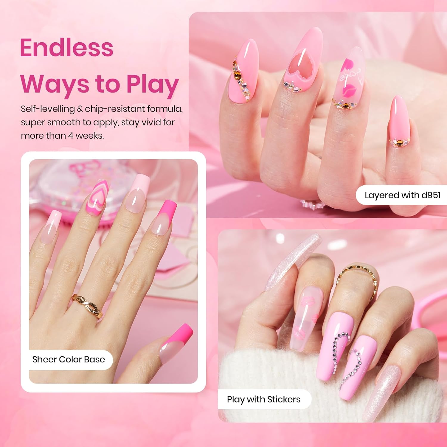 Thumbnail 2 de Beetles Pink Gel Nail Polish Set 7.5ml 💅