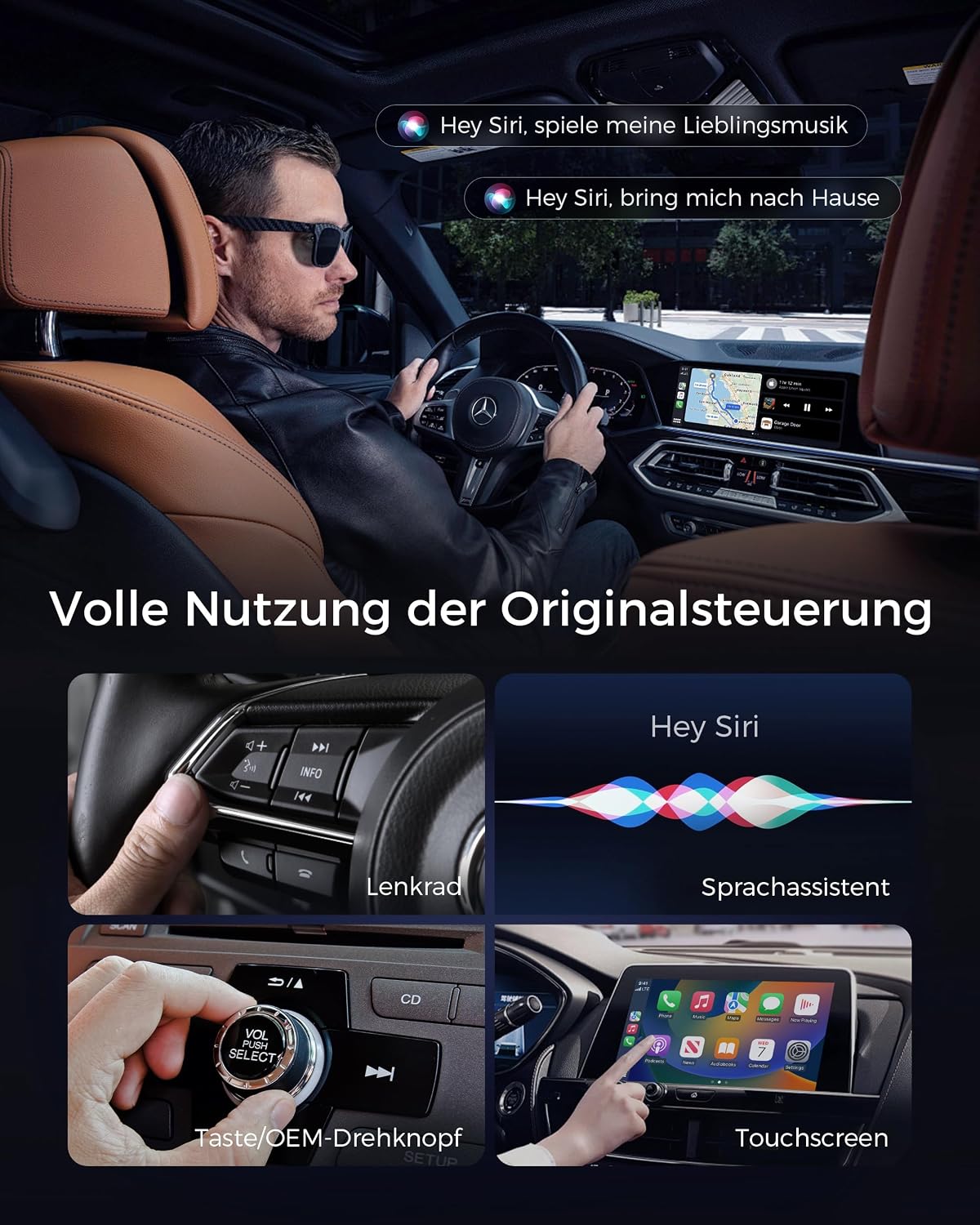 Thumbnail 4 de WityEye 2 In 1 CarPlay und Android Auto Wireless Adapter – kabellos, stabil und kompatibel