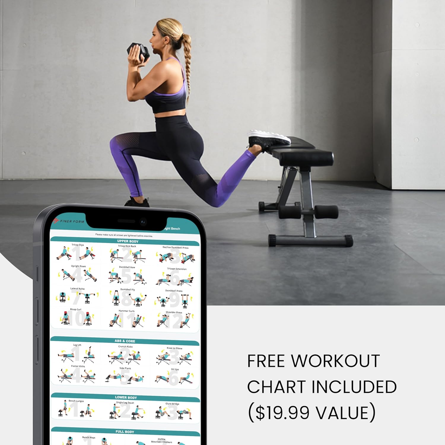 Thumbnail 5 de FF Finer Form 5-in-1 Adjustable Weight Bench 🏋